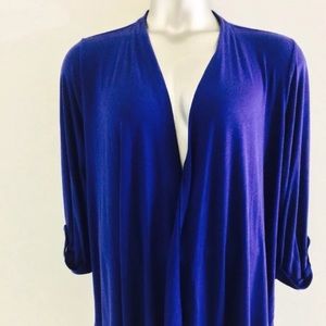 Blue Open Front Drape - Style&Co Women's SZ Large